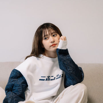 Sweatshirt with different sleeves/Japanese style